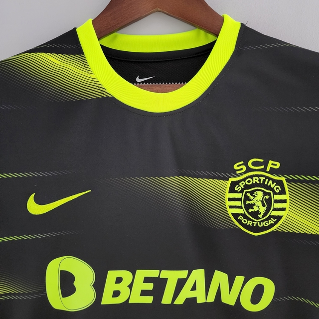 Camisa Sporting Lisboa II 22/23 Nike - Torcedor - Masculino - Preta