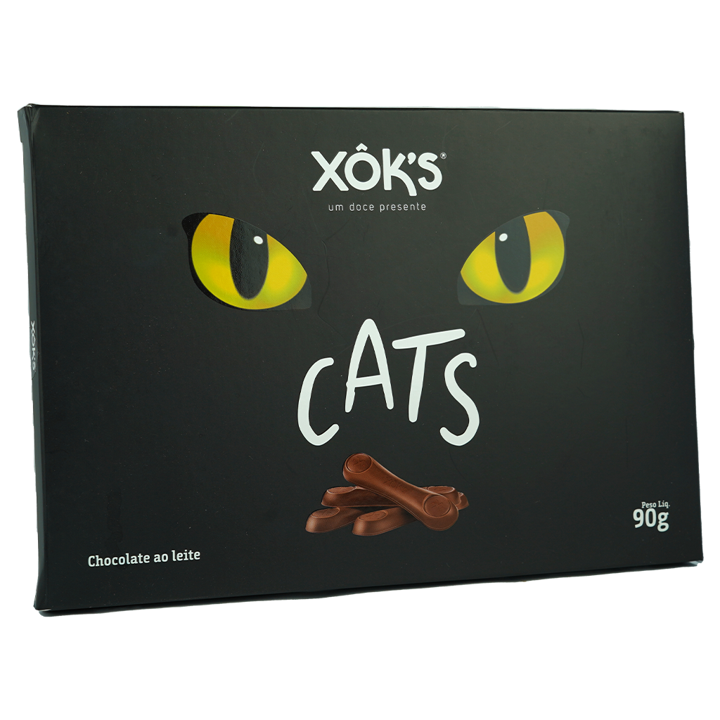Cats Chocolate Ao Leite 90g Xôk´s Chocolates