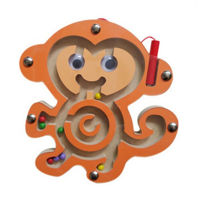 Brinquedos Educativos 3 A 6 Anos Madeira Labirinto Magnético