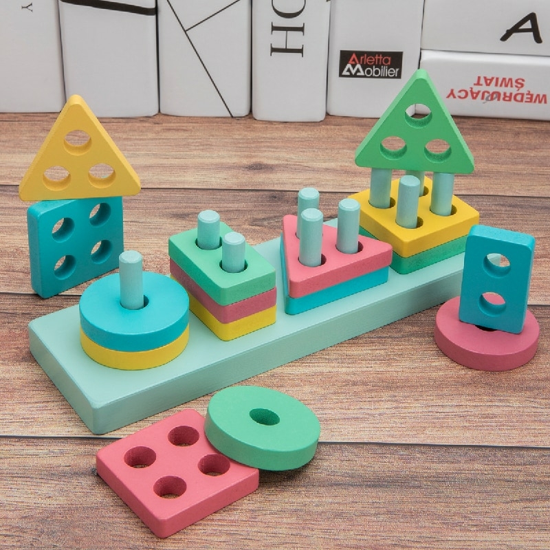 Encaixe Formas Geométricas, Brinquedo Educativo Montessori