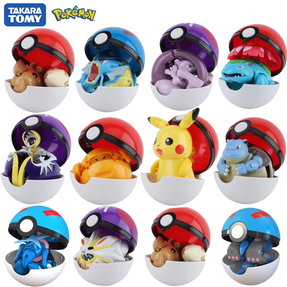 Bonecos Pokémon Colecionáveis com Pokébola