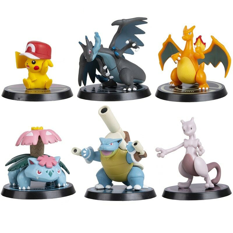 Kit 24 Bonecos Miniatura Pokémon Pikachu Mewtwo Coleção Kids