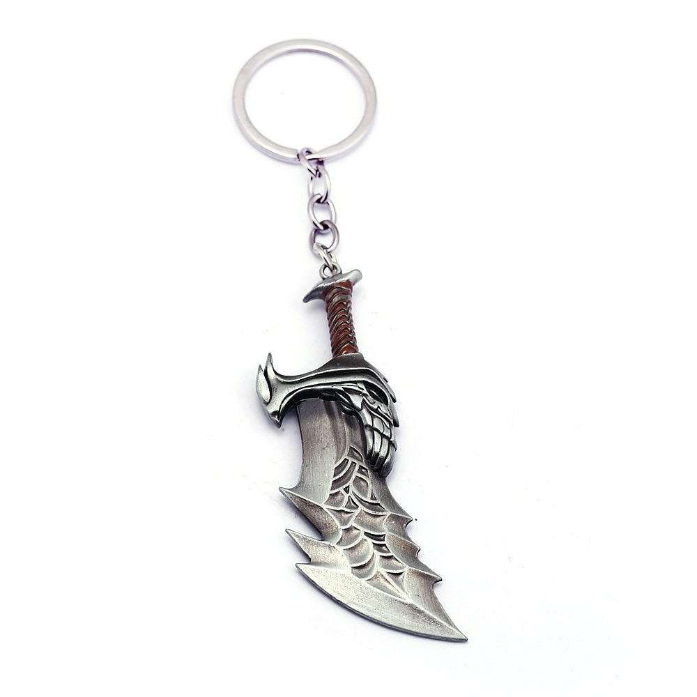 Game God of War 5 Ragnarok Keychains Thor's Hammer Mjolnir Kratos Blades of  Exile Leviathan Axe Weapon Pendant Keyring Jewelry