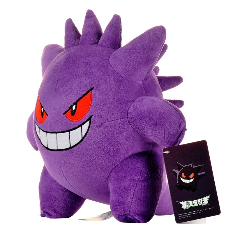 Pokemon novo mega gengar pelúcia brinquedos de pelúcia roxo genga