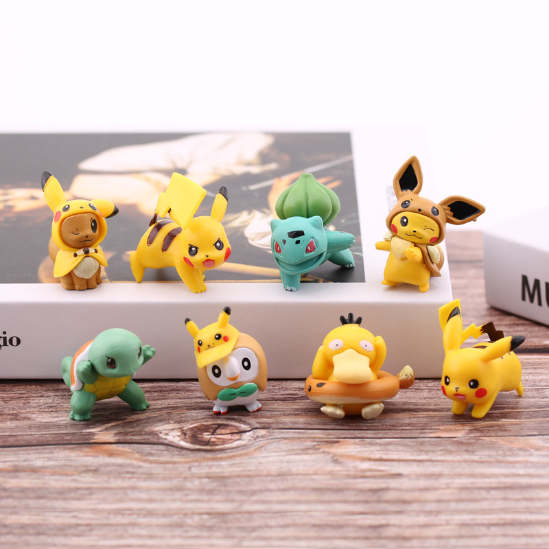 Kit 8 Bonecos Pokemon Anime Figure Pikachu Eevee Squirtle Bulbassauro |  Brinquedo Pokémon Nunca Usado 85844854 | enjoei