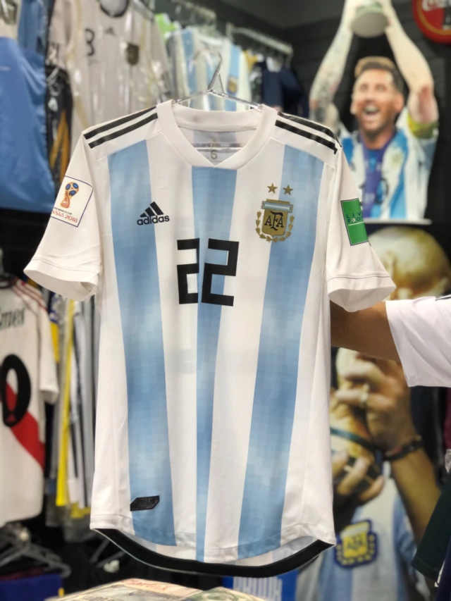 Camiseta Selección Argentina Titular 2018 + Nombre + Numero + Parches