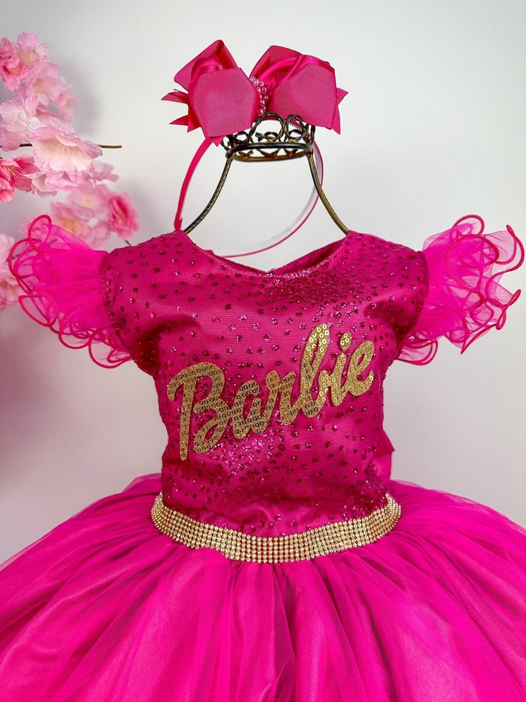 Vestido infantil da barbie em são paulo identico ao da barbie