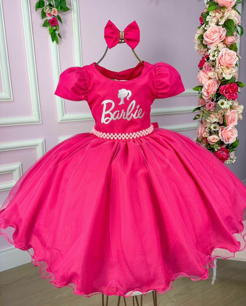 Vestido Barbie Luxo( nao acompanha laço)