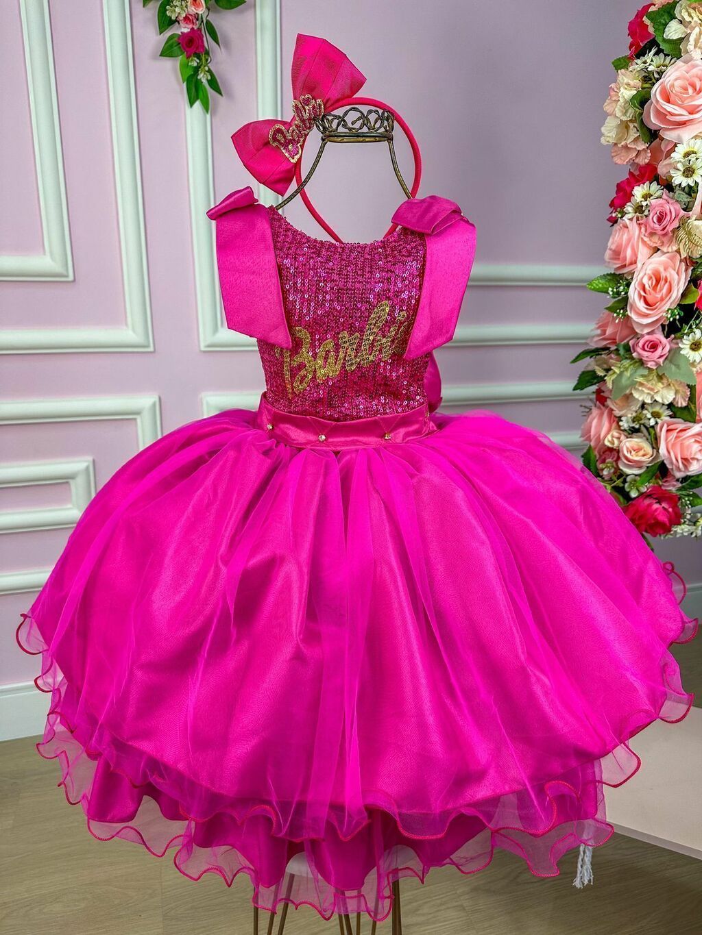 Vestido Infantil Temático Barbie Sereia - Bella Sofi