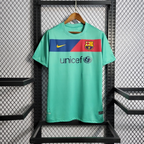 Camisa Barcelona II 10/11 - Masculino Retrô - Verde