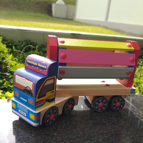 Caminhão Boiadeiro de Madeira - Carimbras - Educativos Brinquedos