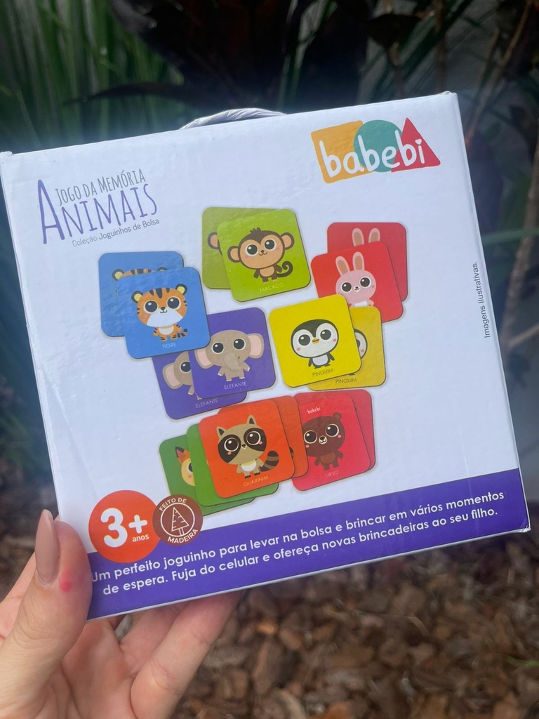 Joguinhos de bolsa: Jogo da memória animais