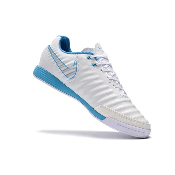 Chuteira Nike Tiempo Legend 7 Academy Futsal - Branco/Azul