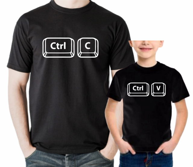 Kit Camisetas Personalizadas Ctrl C / Ctrl V