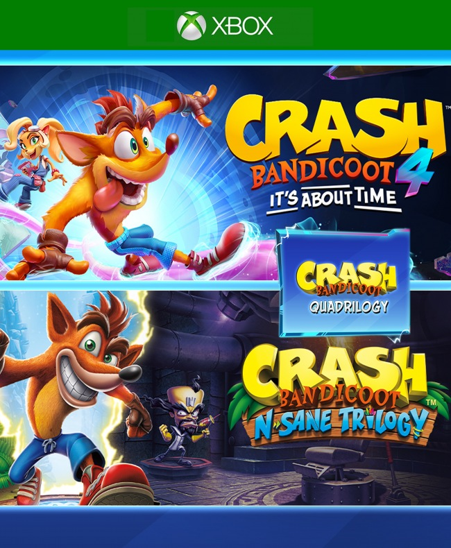 Jogo Crash Bandicoot Pacote Quadrilogia - Xbox 25 Dígitos