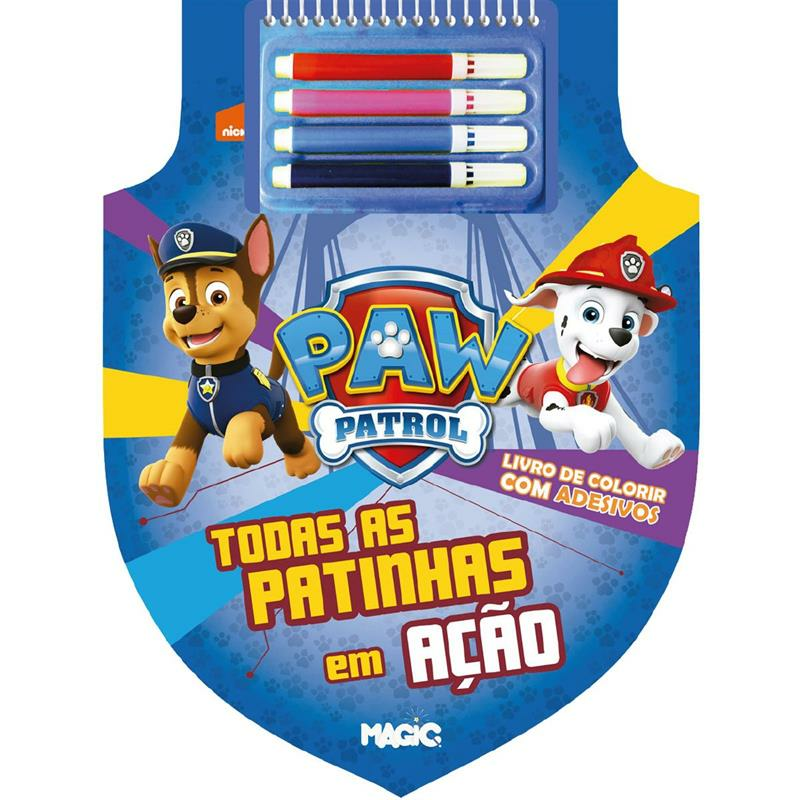 Paw Patrol Livro de colorir Grab and Go da Play Pack, adesivos e giz de  cera, pacote com 10 pacotes, lembrancinhas de festa infantil e enchimentos  de meias infantis