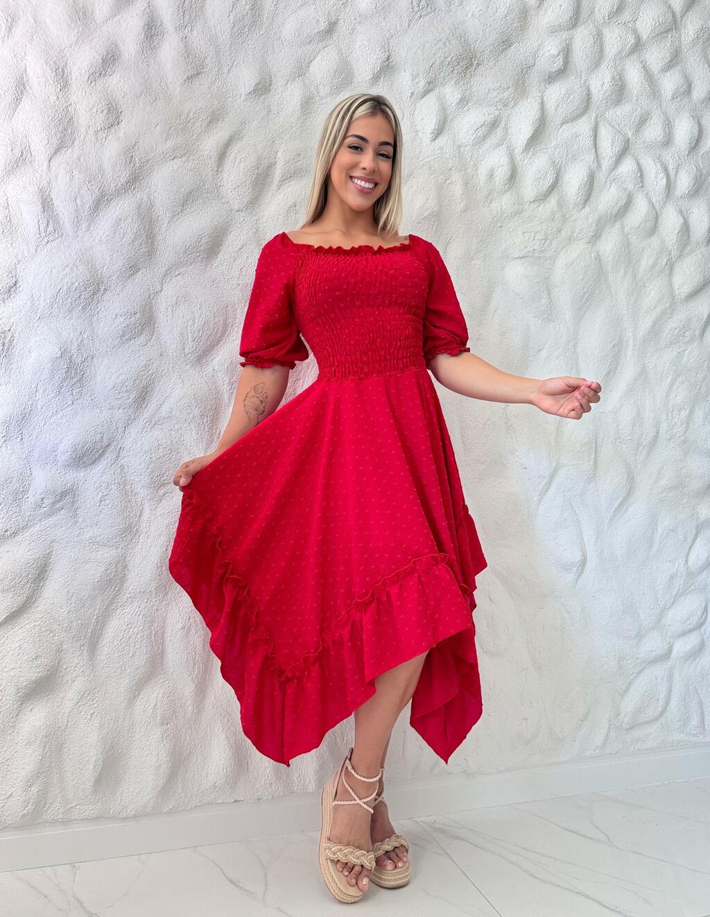 VESTIDO PRINCESA VERMELHO