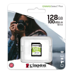 Memoria Flash SD Kingston 128 Gb 100Mb/s Canvas Select Plus