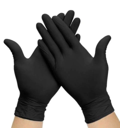 Picasso harina Nublado guantes de nítrilo por par (PEQUEÑOS) negros
