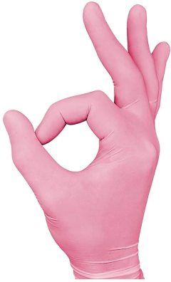 bufanda dividendo deseable guantes de nítrilo x par (pequeño) rosas