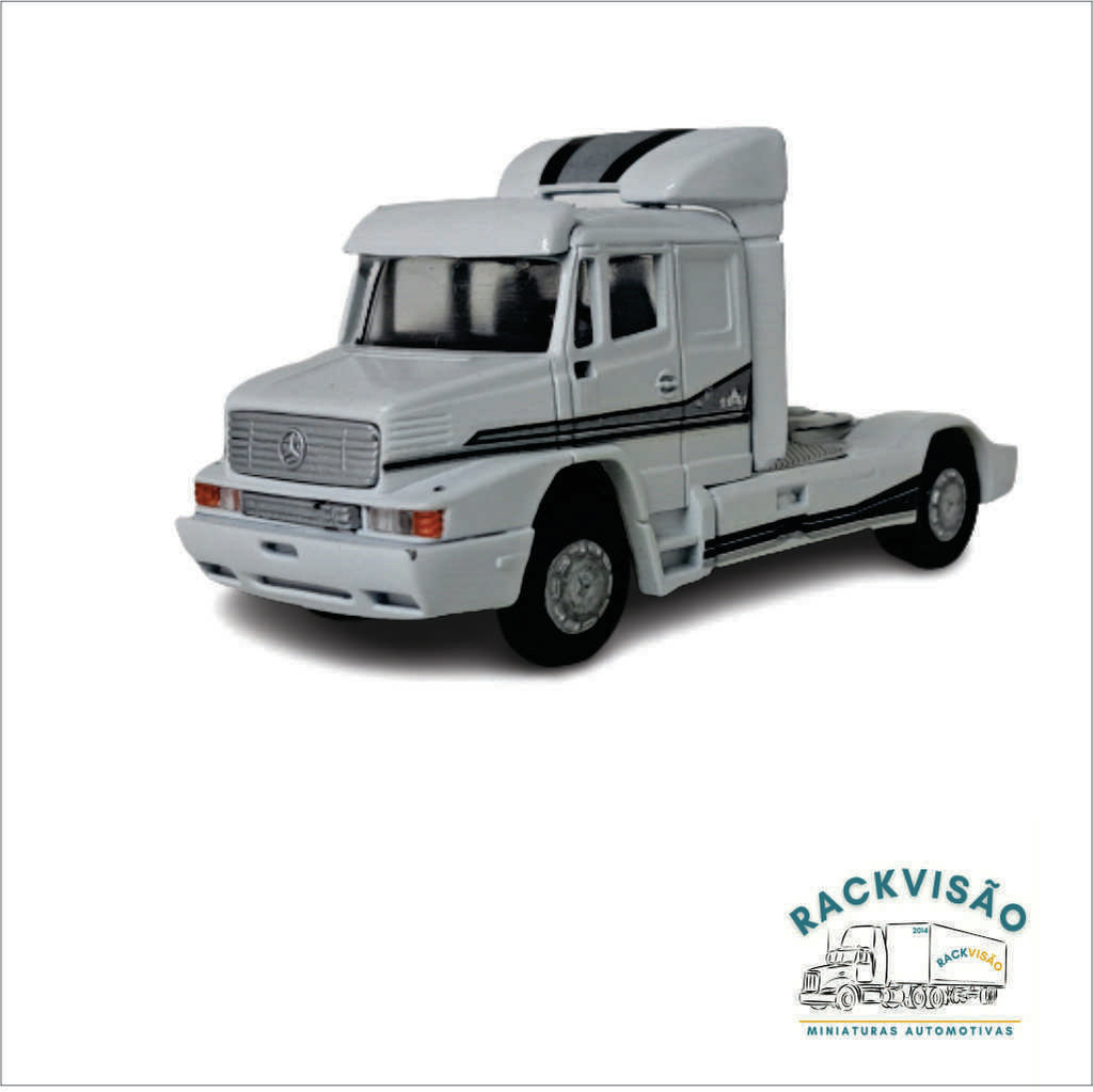 Miniatura Cavalo Mercedes Benz 1941 4 x 2 com carenagem - Branco