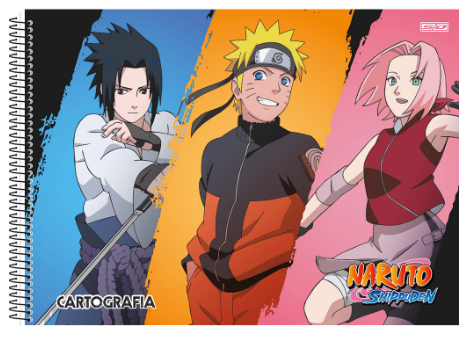 CAPA P/CADERNO 96/FOLHAS NARUTO C/40