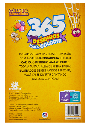 Livro Galinha Pintadinha Colorir - 365 Desenhos Para Colorir