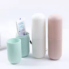 Estuche Viaje Porta Cepillo Diente Plástico Colores Pastel - tienda online