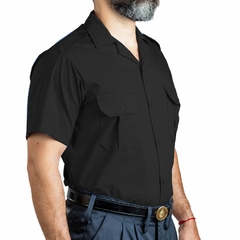 Camisa Manga Corta cuello Solapa Negra T:52-56 (4120627) - comprar online
