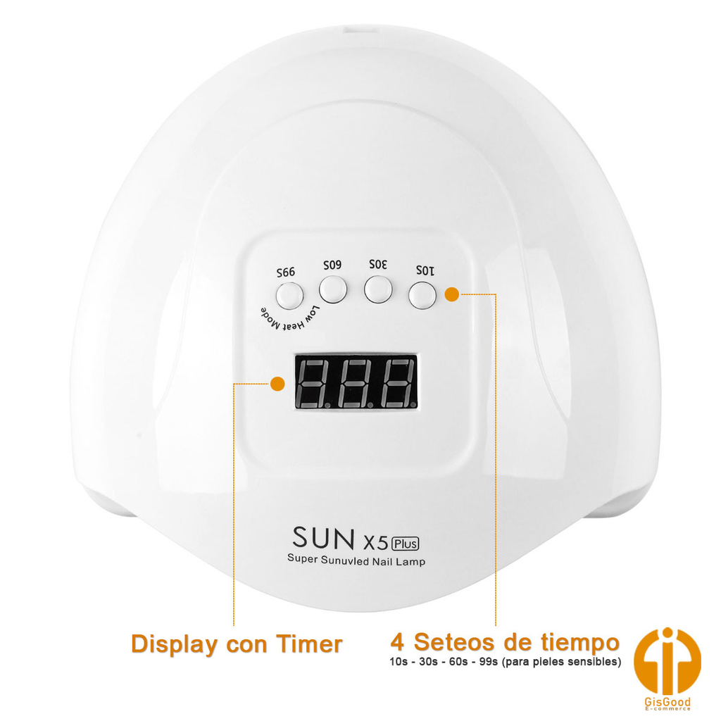 Cabina Uñas Sun X5 Plus Led/uv Lamp 80w 36 Leds Con Fuente