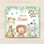 Livro do bebê personalizado Safari aquarela cute