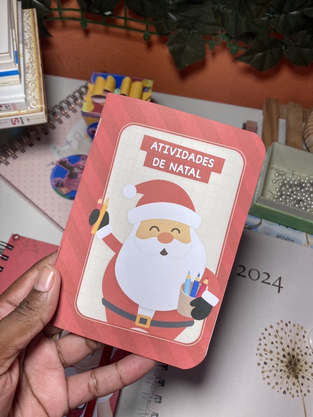 Livro de Colorir e de Atividades personalizado de Natal