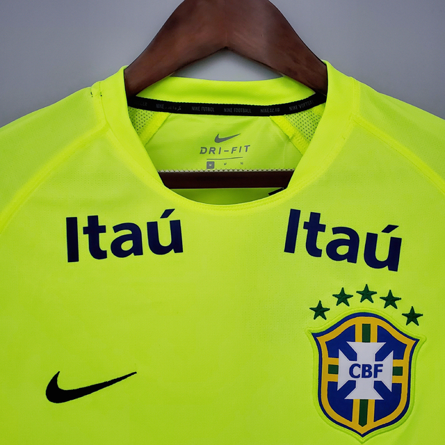 Camisa Brasil Oficial Treino 21/22 - Verde Neon