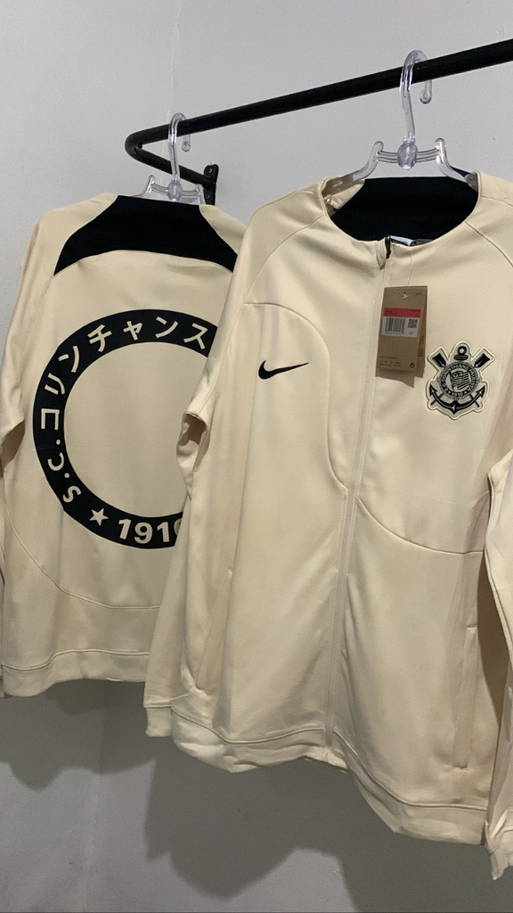 Jaqueta Corinthians Japão - Creme - Nike Academy Unissex - 22/23