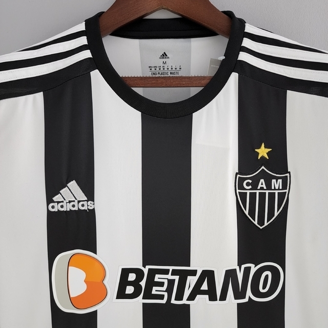 Camisa Atlético Mineiro I 22/23 Torcedor Adidas Masculina - Preto e Branco