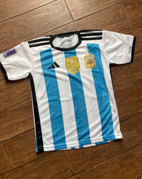 Camiseta Argentina 3 estrellas niños - pampa sports