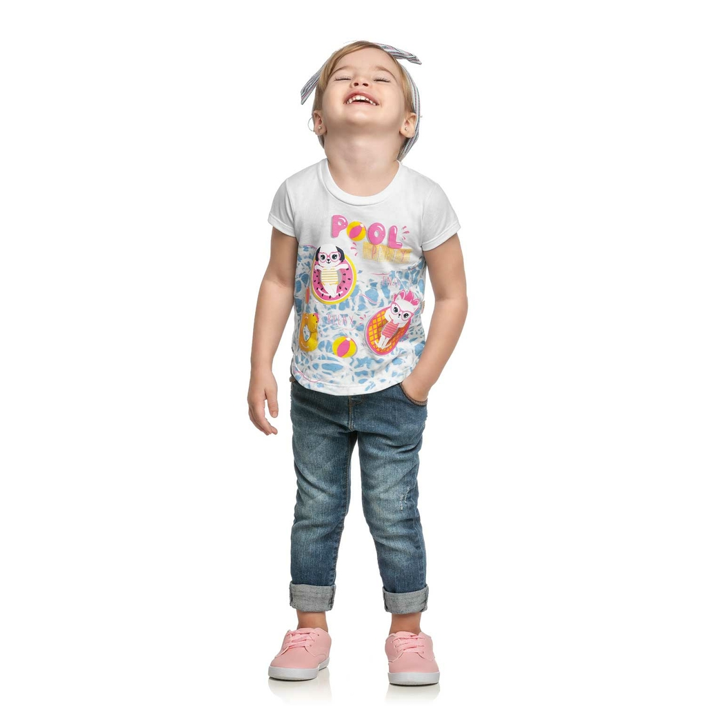 Blusa Infantil Elian Pool Party Rosa - Compre Agora