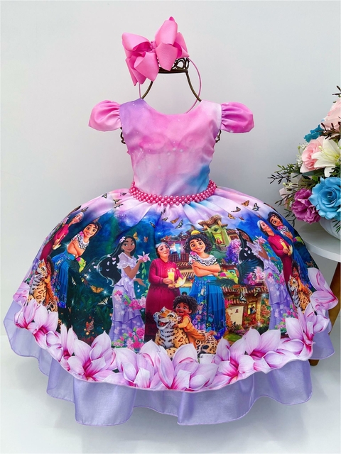 Vestido Infantil Princesa Tiana e o Sapo no Bosque – PequenoLook