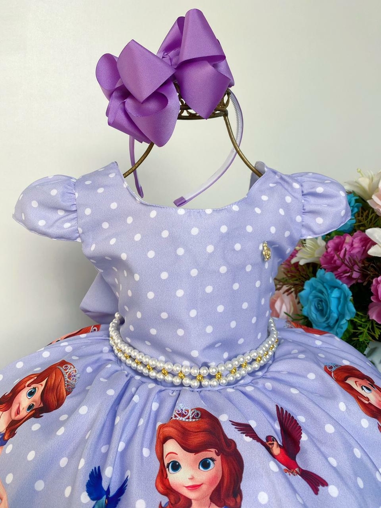 Vestido Tematico Princesa Sofia Infantil