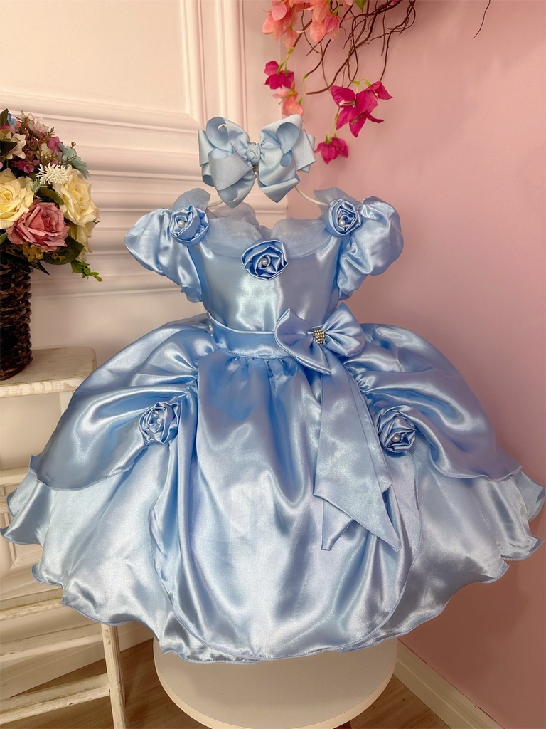 Vestido Infantil Princesa Elsa Paetê - Frozen  Floresça Ateliê - Floresça  Ateliê Infantil