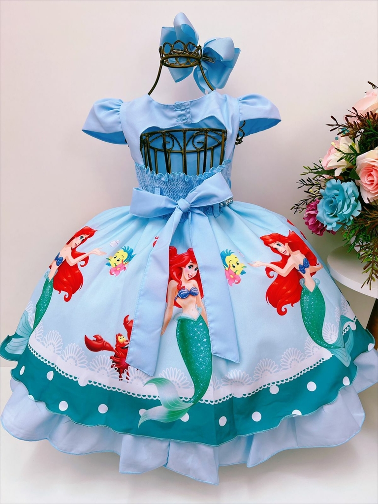 Traje de Sereia Infantil Roupa de Sereia Princesa Sereia Fantasia