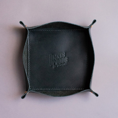 Leather Tray "TESTAROSSA" - All Black