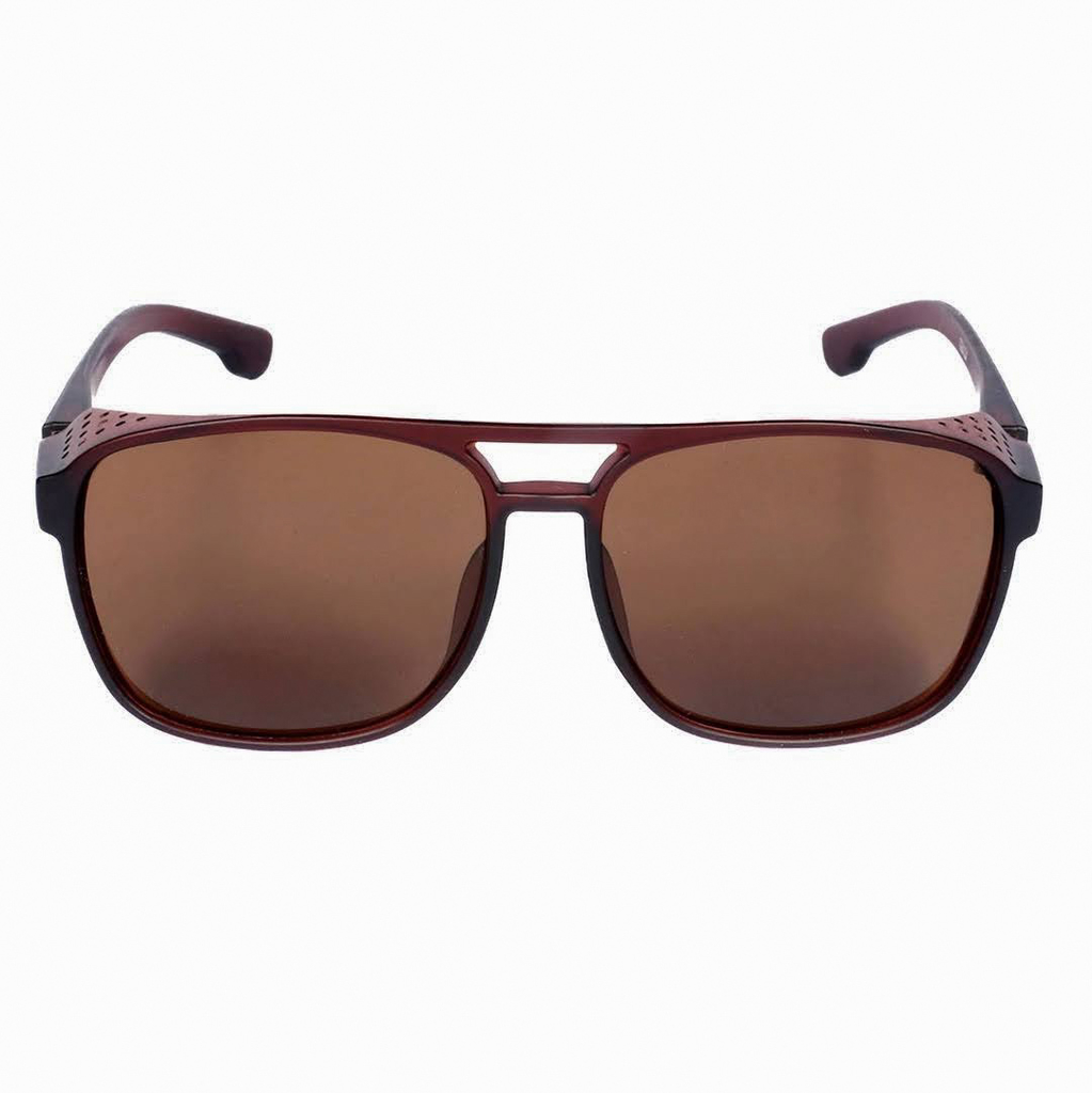 Óculos de Sol Retangular Marrom Fosco TRI124 Triton Eyewear