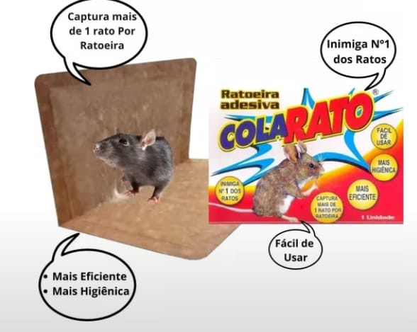 Adesivo Pega Rato Cola Rato 1 Und - Suporte Pet