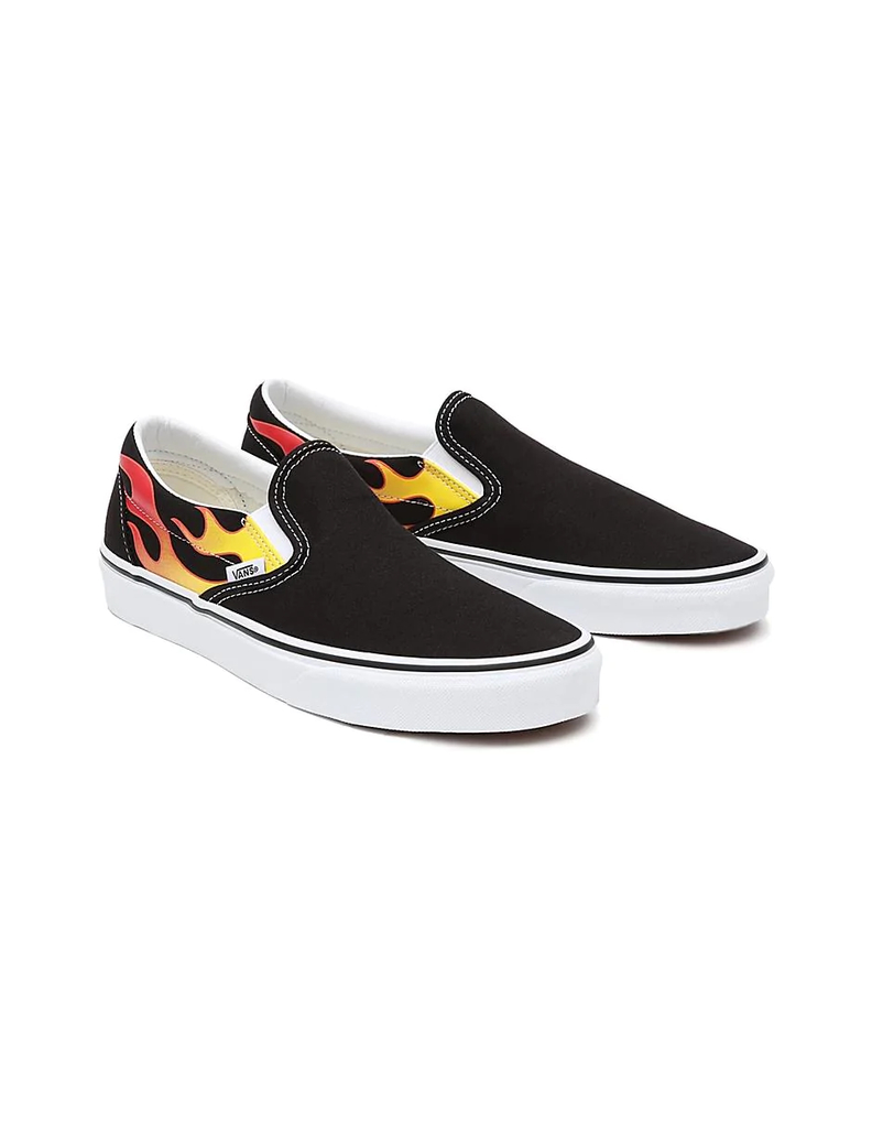 Vans Slip On Flame Black BL Shoes - Soria Skateshop