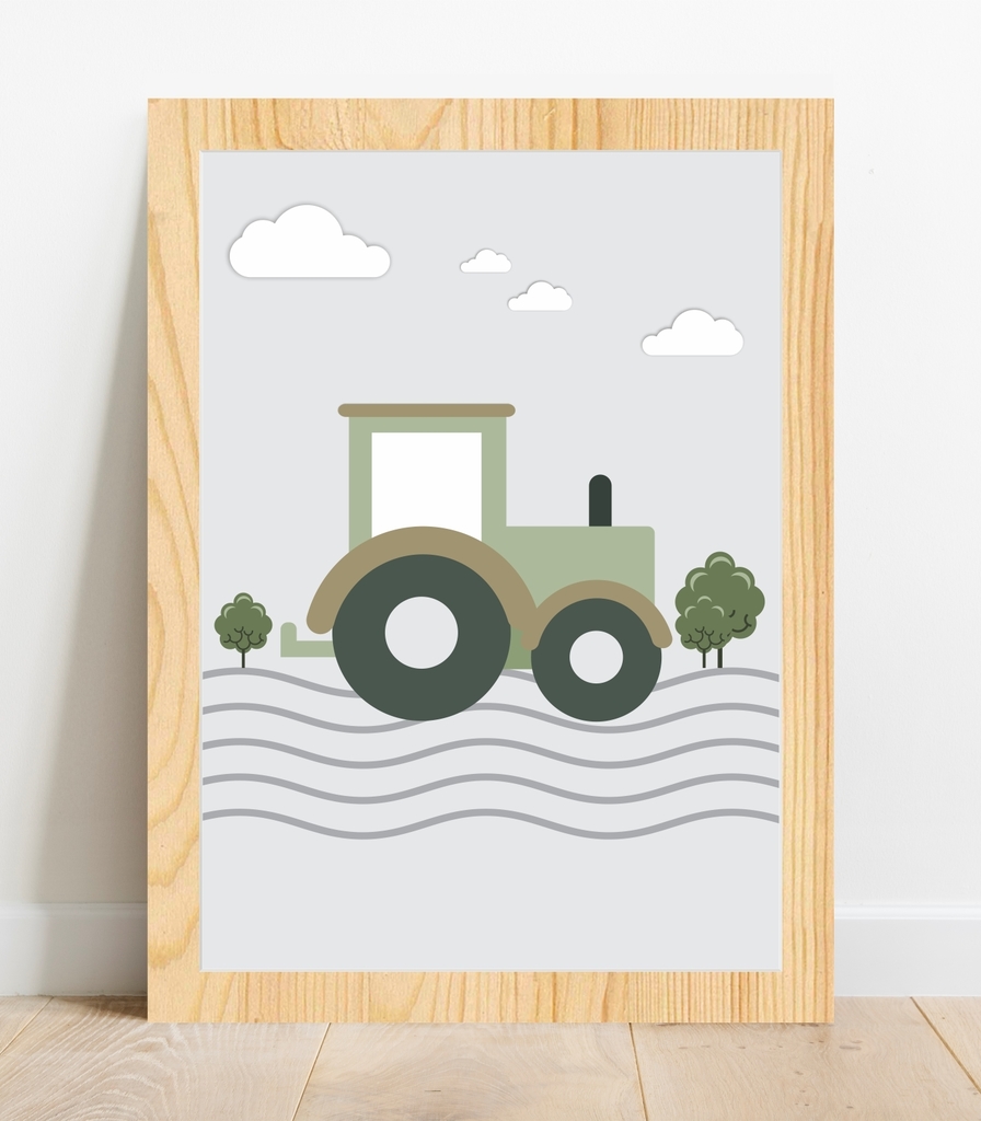 Quadro infantil desenho trator - Comprar em Conspecto