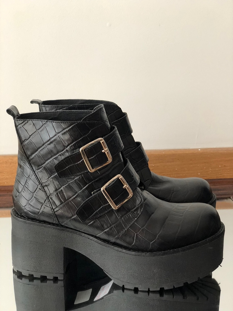 BOTAS croco CONEY BLACK - Comprar en seven shoe makers