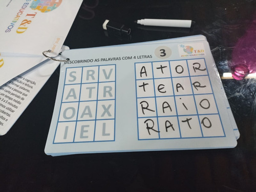 Jogo Educativo Bingo Letras C/ 32 Palavras Infantil