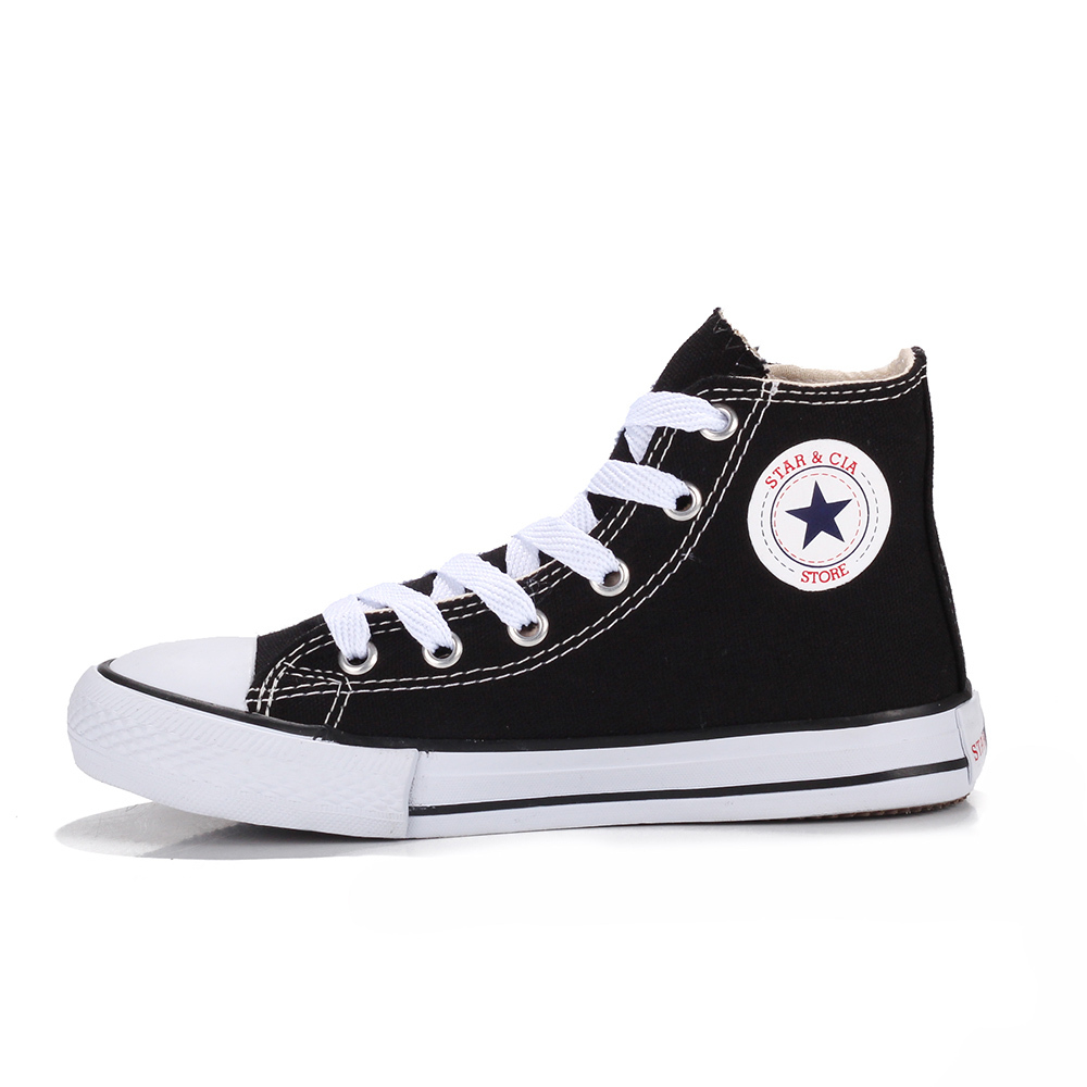 Tênis All Star Infantil Tradicional PRETO Cano Alto-Cano Baixo-  Casual-Menino e Menina- Unissex-Envio Imediato