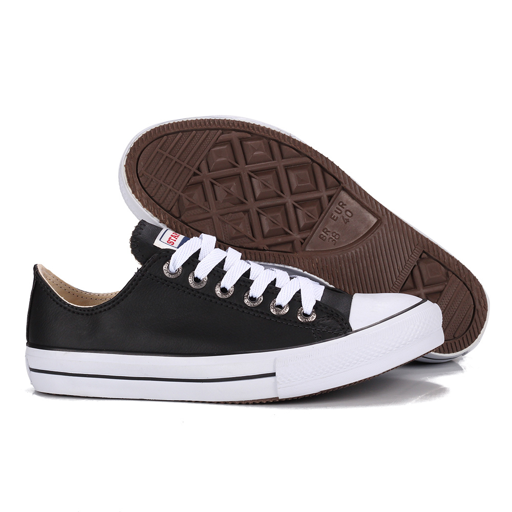 Tênis All Star Preto Corino Feminino Adulto